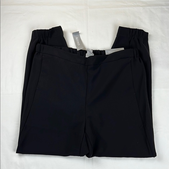 Chico’s New Women’s US 10R Black Pull-on Crepe The Front Ankle Relaxed Pant - Picture 1 of 9